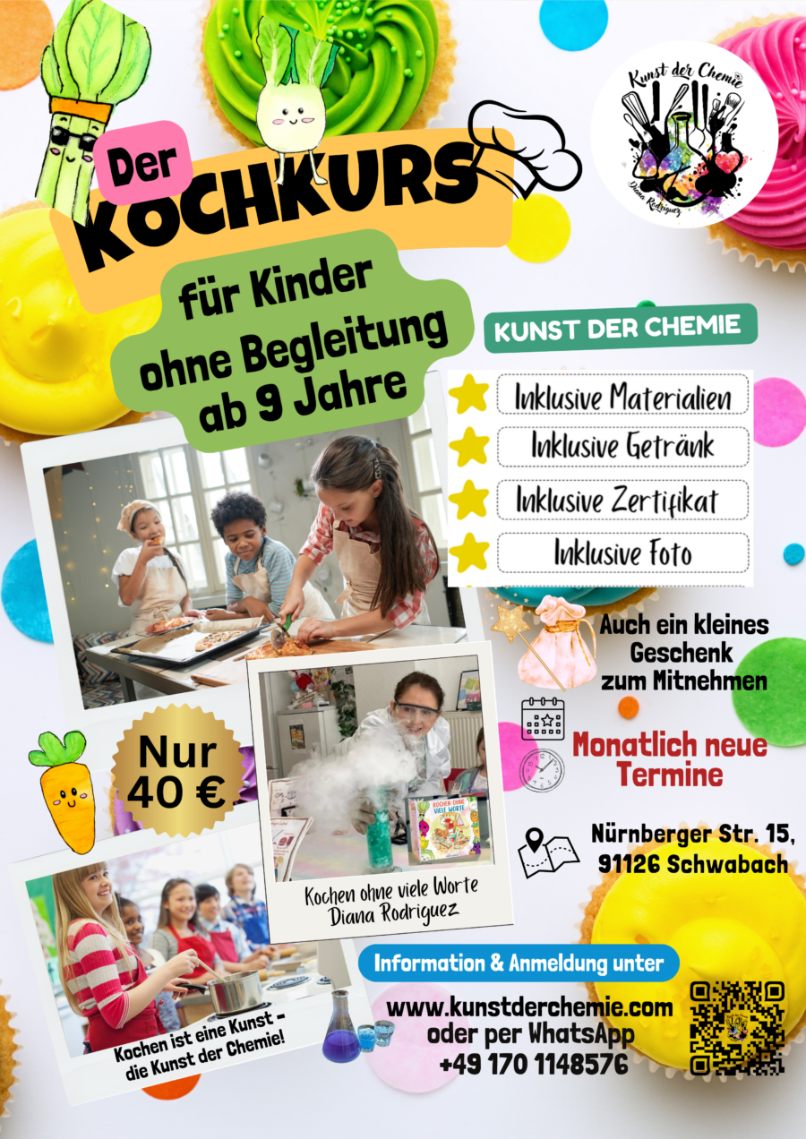 Kochkurs für Kinder (9-14 Jahre) OHNE Begleitung - 40 €
