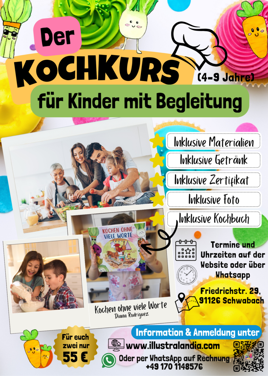 Kochkurs für Kinder (4–9 Jahre) mit Begleitung - 55 €